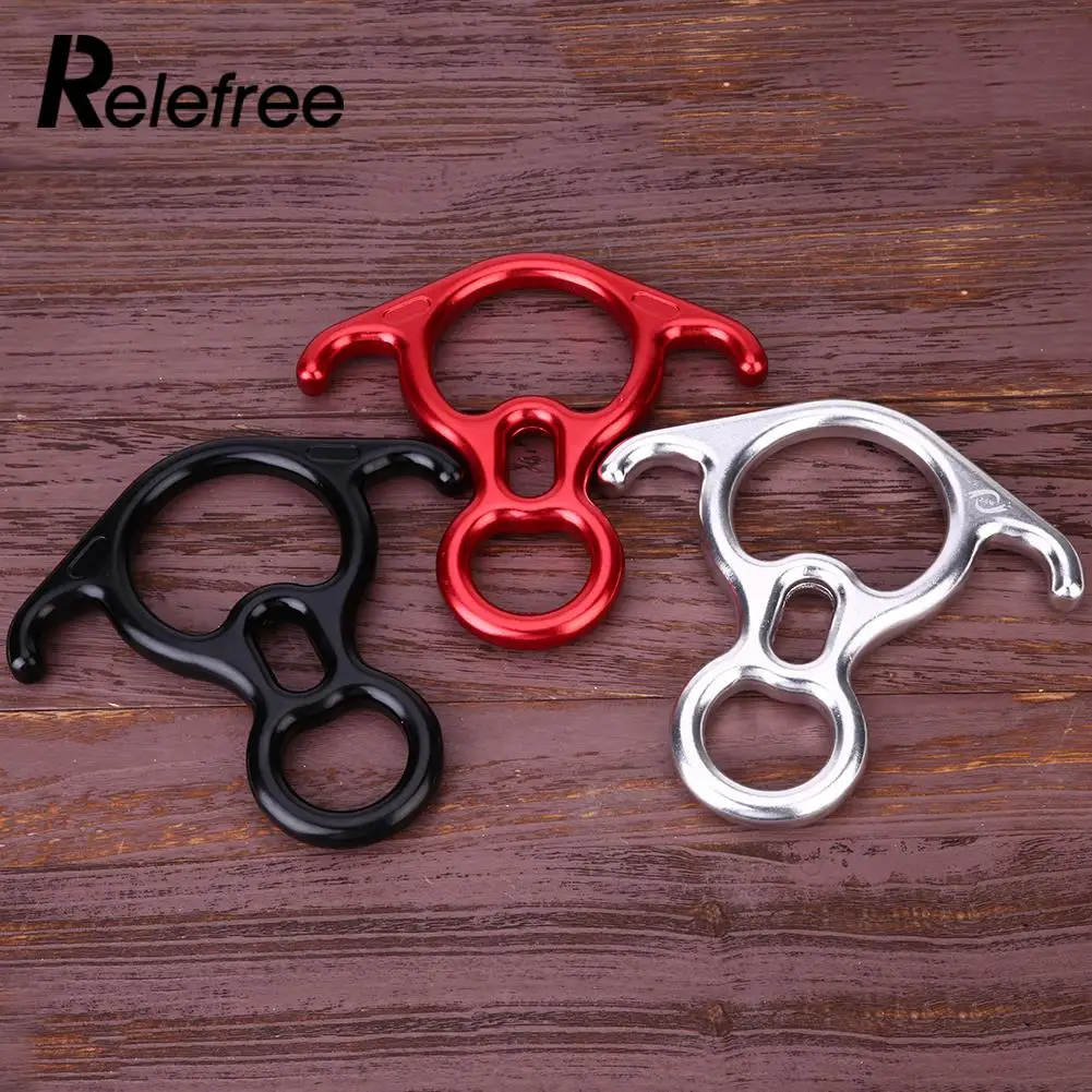 Outdoor Climbing Descender Rappelling Ropes Horns 8-Rings Slowing Tools