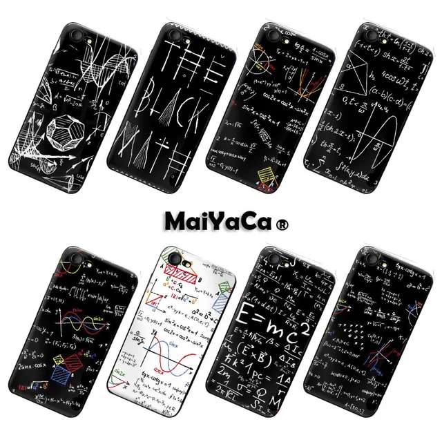 Special Price MaiYaCa Newest Super Cute Phone Cases For iPhone6s 6 7 8 Plus X 5 5s SE Case Formulas Math formula chemical style