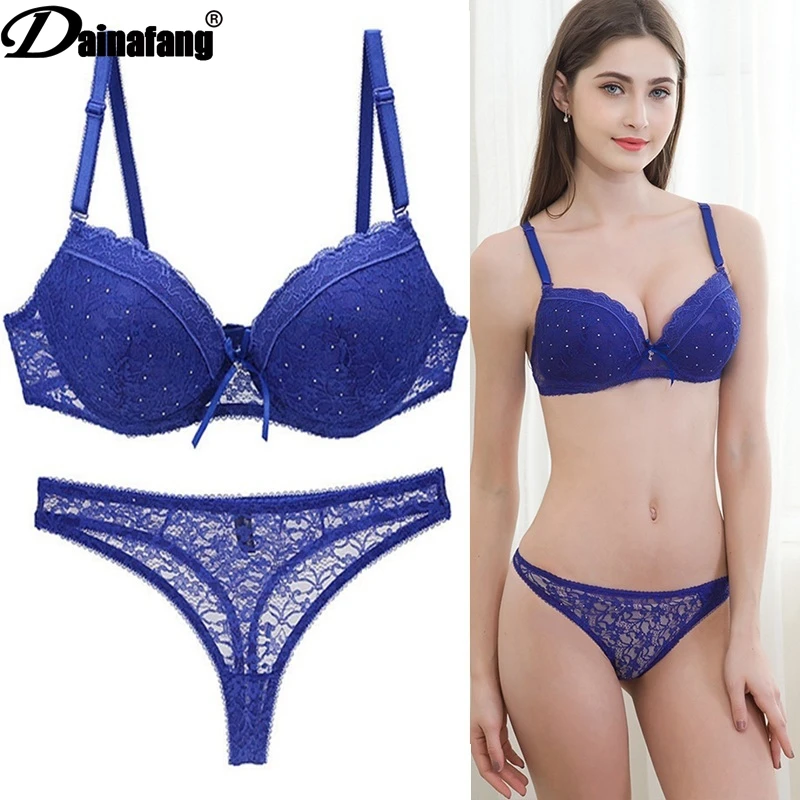 

DaiNaFang Brand BCDE Cup Sexy Lace Lingerie Set Womens Push Up Bra and Panties Cotton Refreshing Fashion Underwear