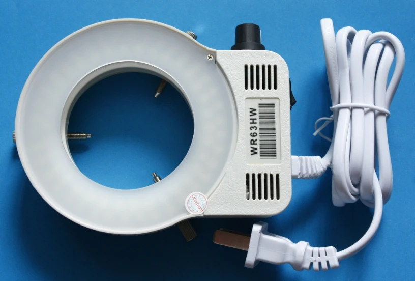 

64mm 60pcs White LED Light Adjustable Microscope Ring Lamp for Indurstry Stereo Video Microscope with Diffusion Plate