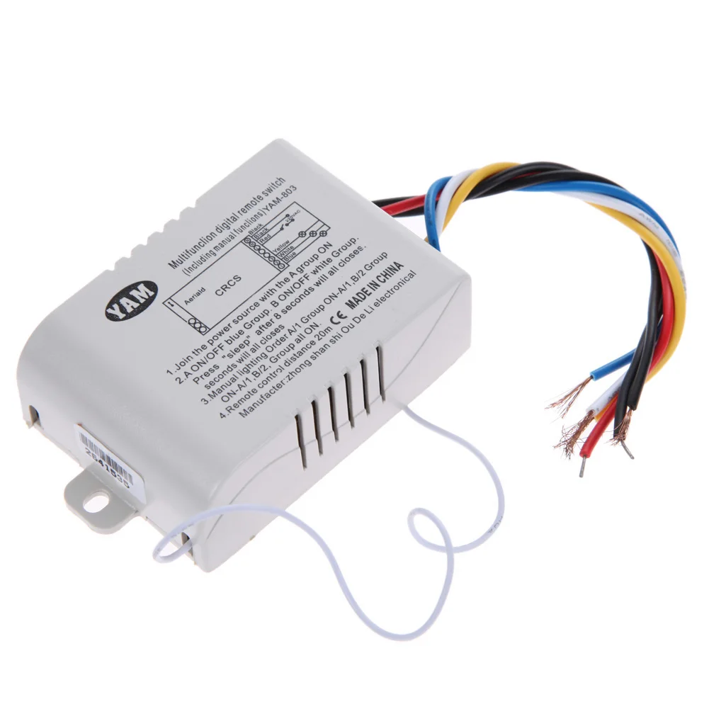 

ON/OFF 220V Lamp Digital Wall 20 M Wireless Remote Control Light Switch Receiver Transmitter for LED Light interruptor