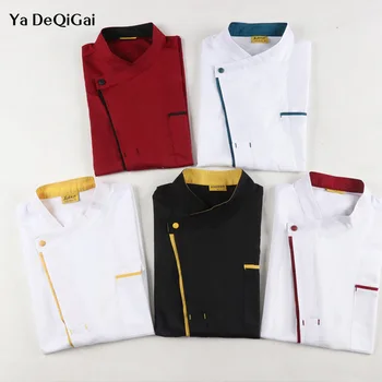 

Unisex Restaurant Kitchen Chef Uniform short sleeve Shirt Breathable Double Breasted Chef Jacket+cap+apron works clothes for men