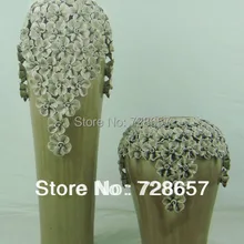 Фарфоровая модная Цветочная ваза с прозрачной глазурью и искусственный цветок ручной работы. Керамический для внутреннего исльзования Бытовая декоративная ваза для цветов