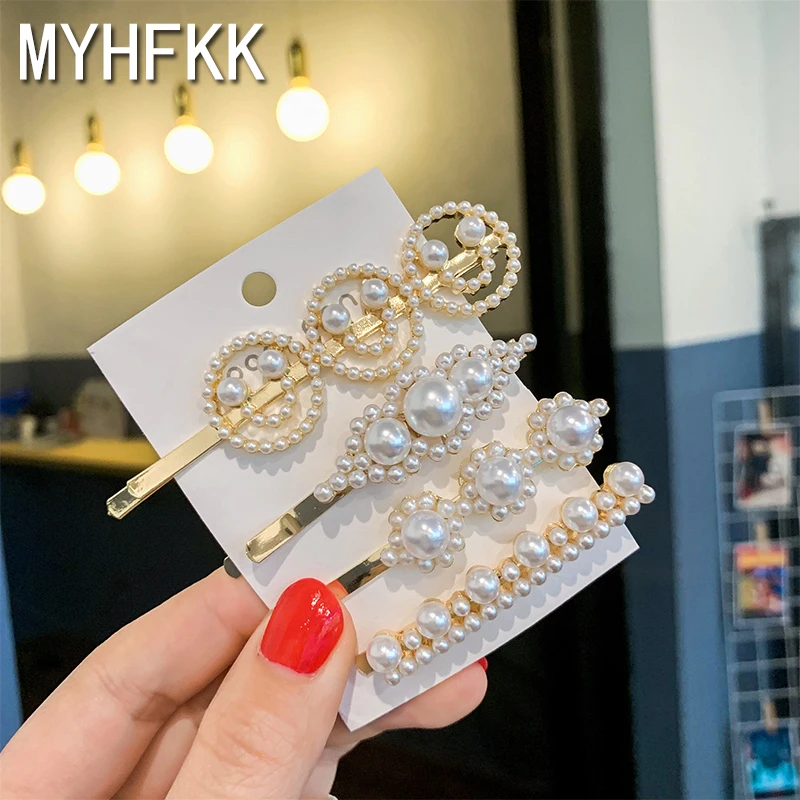 

MYHFKK2019 latest pearl metal ladies hairpin popular headdress ladies headdress girl hair accessories fashion jewelry FJ003