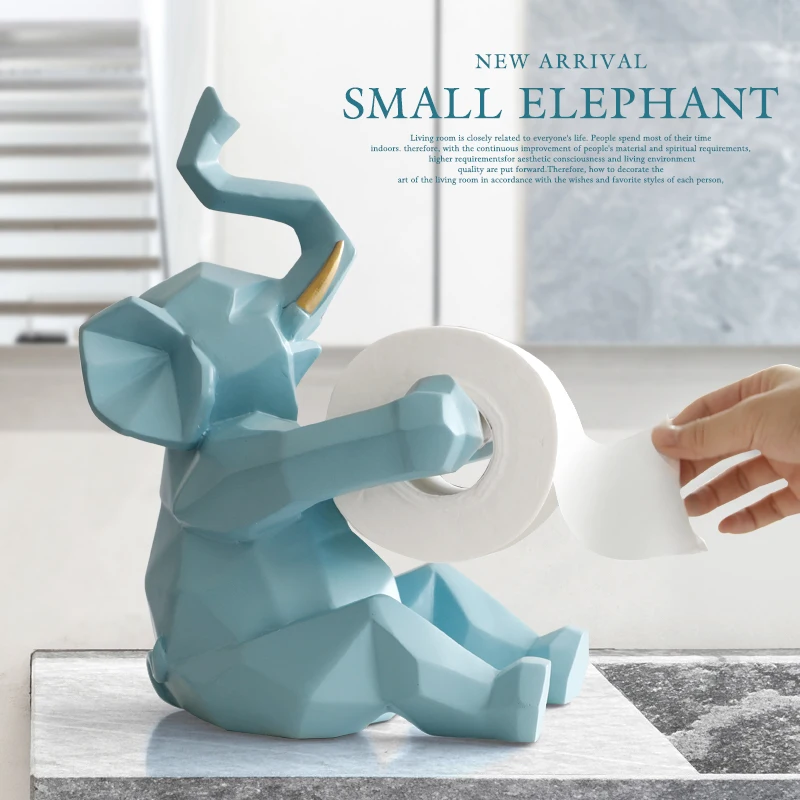 Resin Elephant Deer Sculpture modern art statues for decoration with tissue holder figurine animal craft Home decor for tabletop Resin Elephant Deer Sculpture modern art statues for decoration with tissue holder figurine animal craft Home decor for tabletop