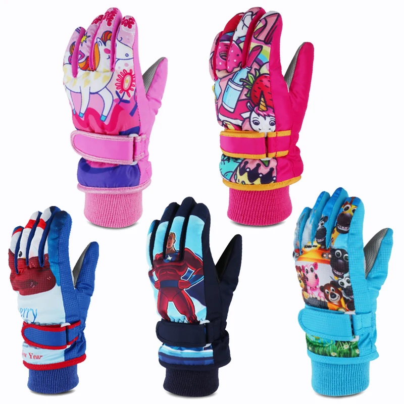 Children Winter Ski Gloves Girls Snowboard Gloves Boy's Mittens