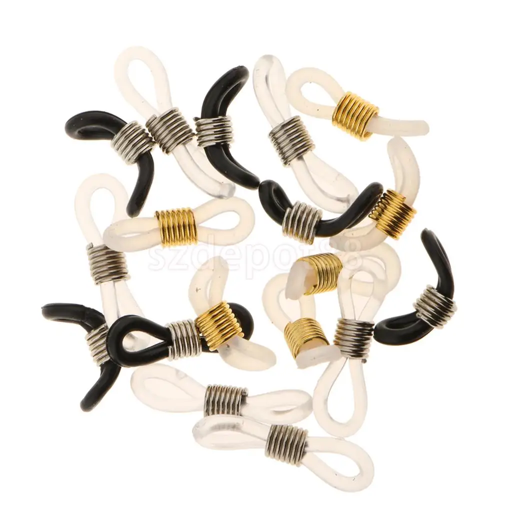 18pcs Anti-slip Rubber Ends Retainer Connector Holder for Eyeglass Chain