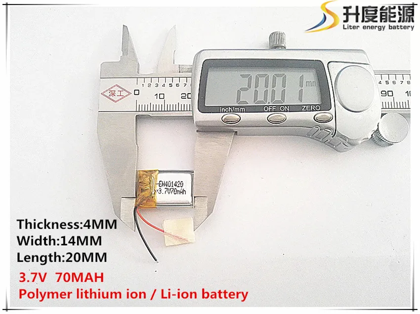 1pcs [SD] 3.7V,70mAH,[401420] Polymer lithium ion / Li ion battery for