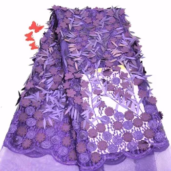 

Purple mesh lace, sequined gauze lace, sequin netting lace fabric, bridal tulle lace with water 3D(FJ-1-19