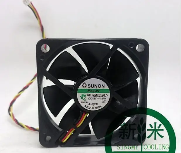 SUNON DC 12V 1.0A 6015 GM1206PHV2 A 60*60*15 мм (6 см) 3 он лайн ультра тихий охлаждающий вентилятор