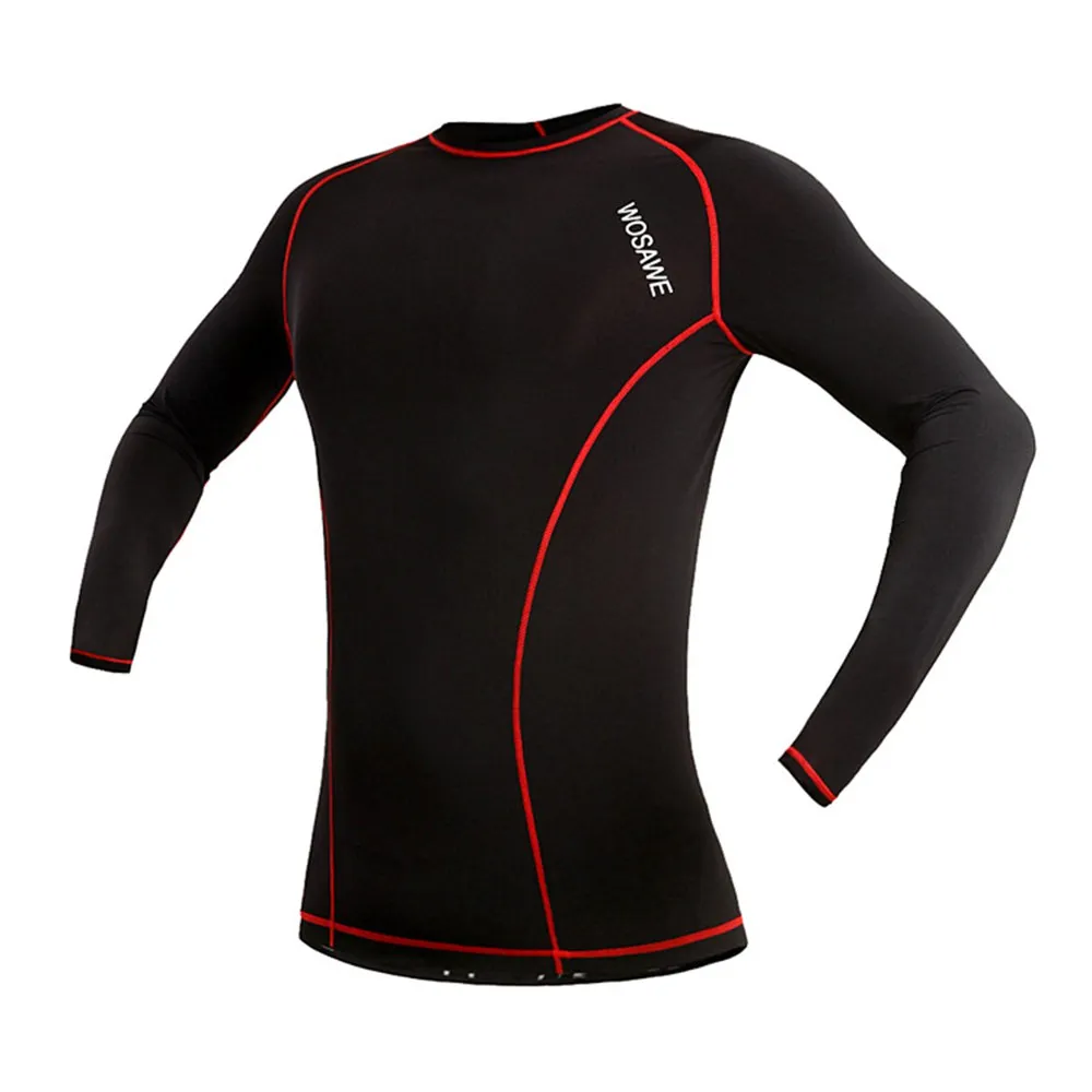 WOSAWE Unisex Long Sleeve Bike Cycling Jersey Quick Dry Compression