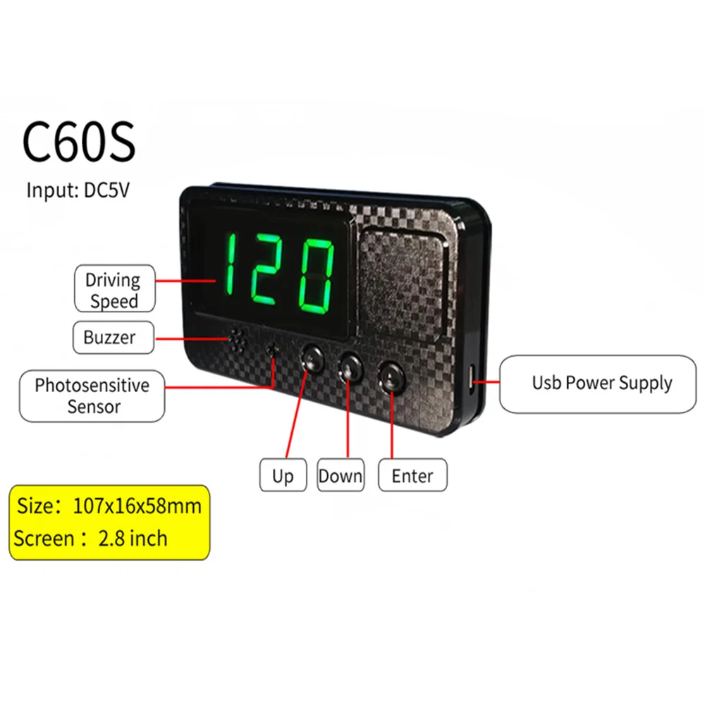 

KINGNEED C60S universal GPS Speedometer Hud Display Car KM/h MPH Aliexpress Cheapest bicycle motorcycle overspeed alarm mileage