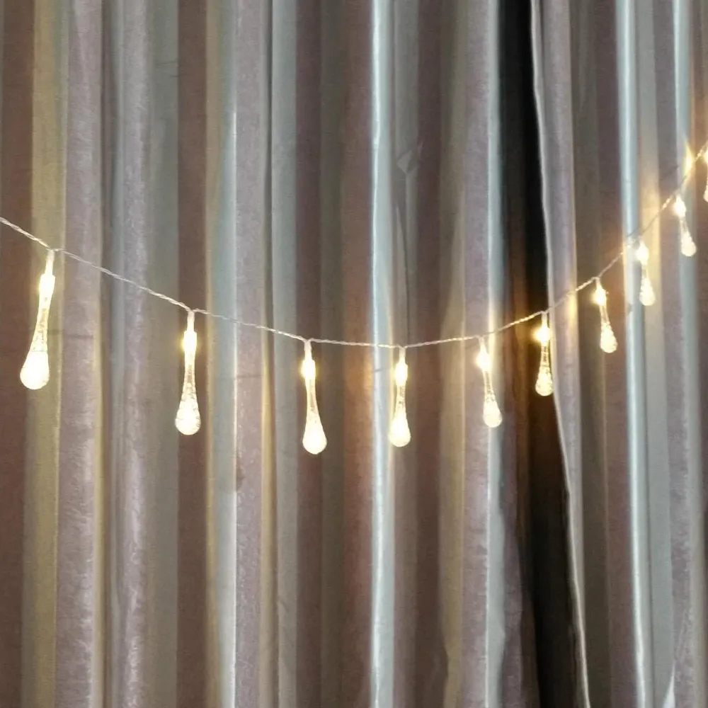2.2m 20Leds USB LED String Light Waterdrop 8 Mode Twinkle Fairy Light Bulb Lamps Christmas Party Garland Home Decor Lighting (5)