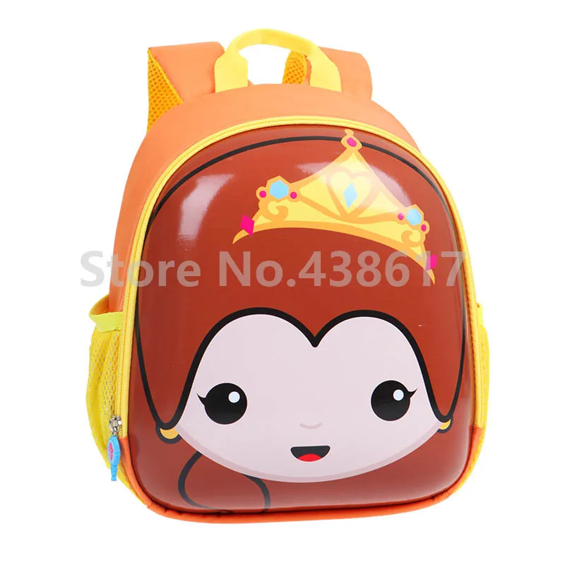 Белоснежка Золушка Аврора Белль принцесса твердая оболочка яичная скорлупа рюкзак сумки для детей девочек детский сад Дошкольная школьная сумка - Цвет: Belle