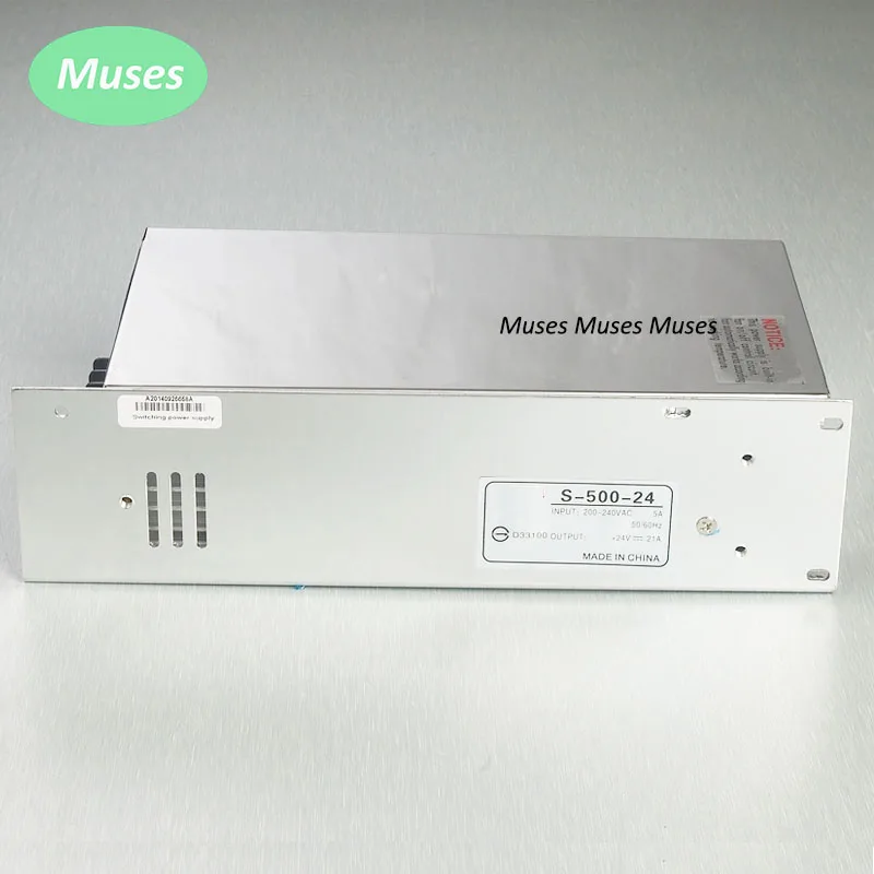 

Customized S-500-24 500W 24V 20.8A 220/110VAC Single Output AC DC Aluminum Power Supply Adapter for Led Strips CCTV Camera UPS