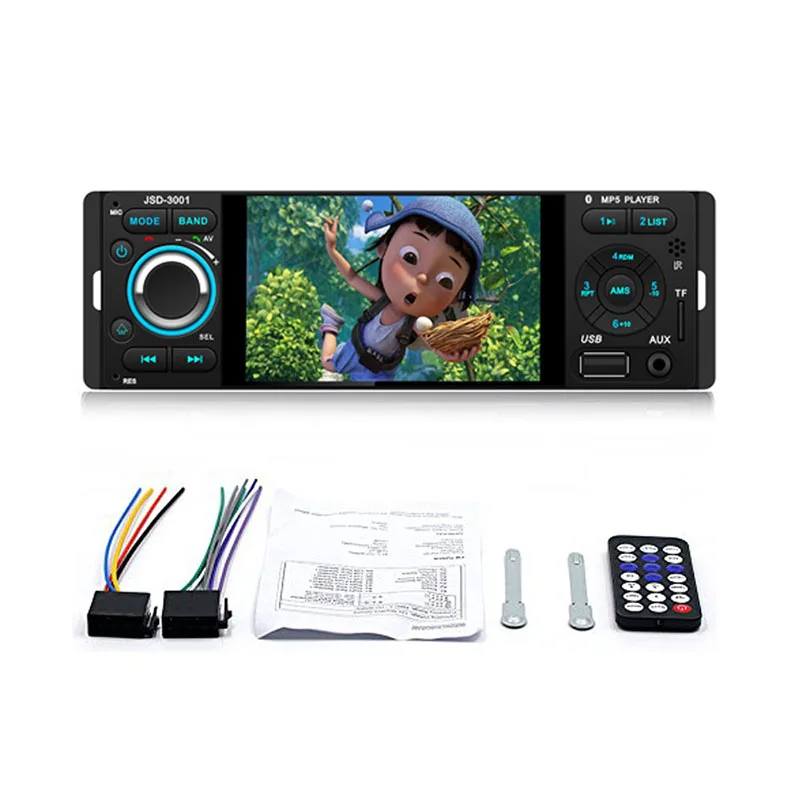 Авто Стерео Bluetooth MP5 AM FM Автомобильный плеер 4 1 дюймов TFT 1080P сенсорный экран В тире