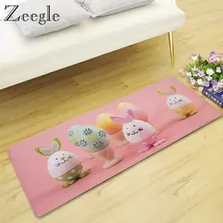Zeegle мультфильм печатных длинный коврик фланелевый абсорбирующий нескользящий коврик на кухню коврик для входной двери гостиная кофе