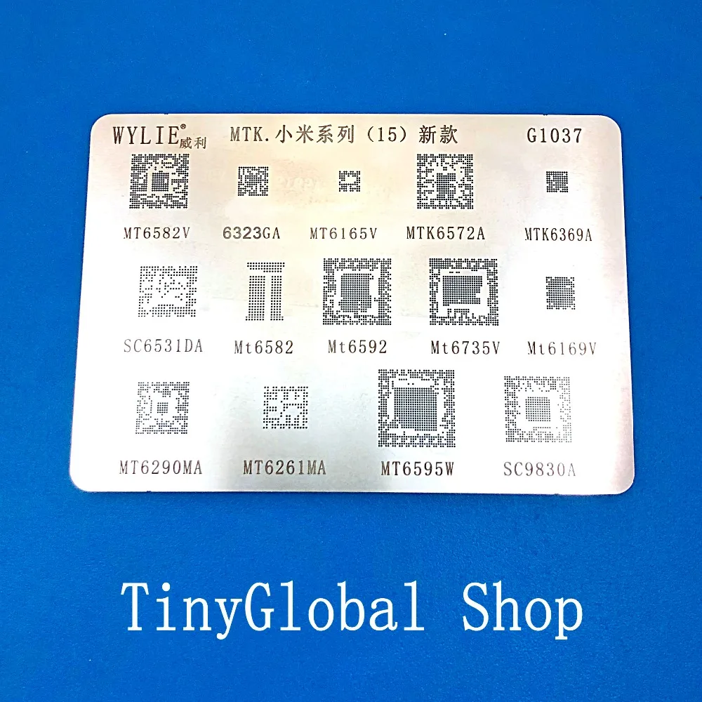 

XGE BGA Reballing Stencil Dedicate Kit for MTK MT6735V MT6753V MT6582 MTK6572A MTK6369A MT6592 MT6595W CPU tin Solder Webbing