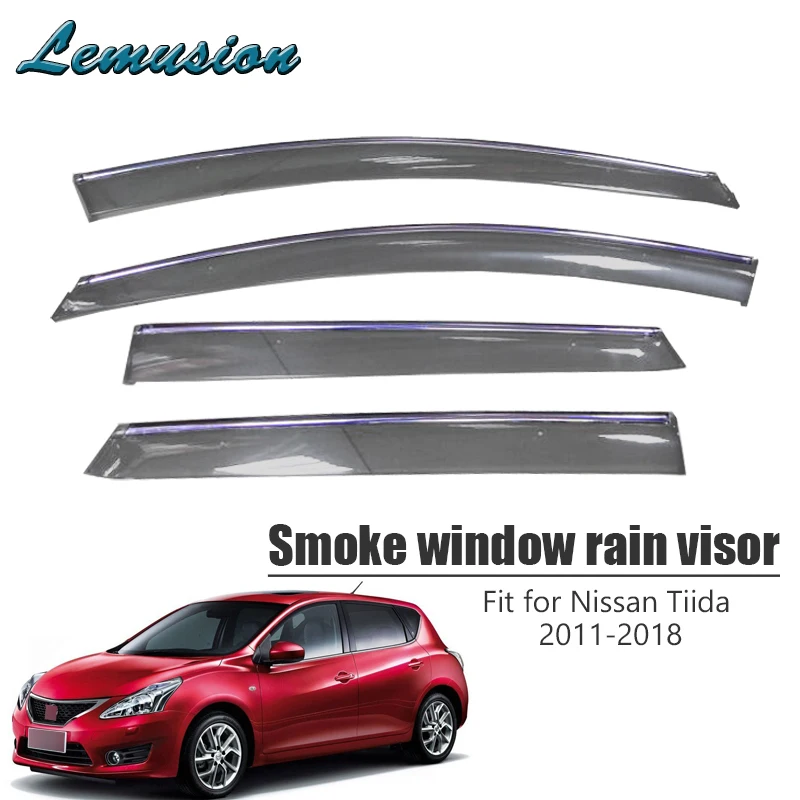 Высокое качество 4 шт. Дымовое окно дождевой козырек для Nissan Tiida C12 2011 2012 2013 2014 2015 2016