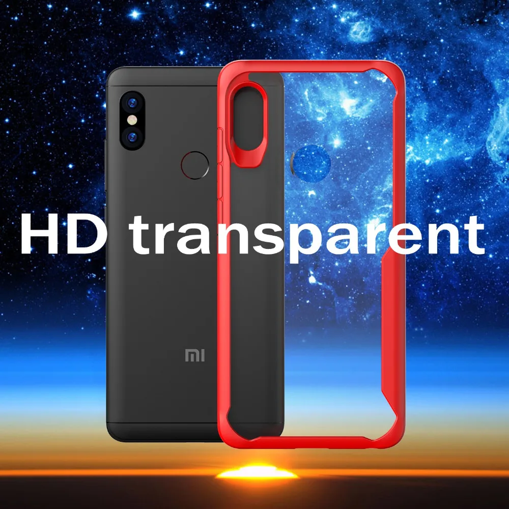 

Hybrid Airbag ShockProof Clear Case for Xiaomi Redmi Note 6 Pro Protective Hard PC+Soft TPU Cover for Xiaomi Redmi A2 Lite Case