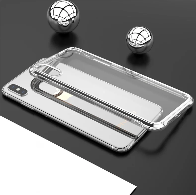 Shockproof Clear TPU Case For iPhone 11 Pro Max 11 Pro 11 Luxury Plated Airbag Anti-Knock Case For iPhone XS Max XR XS 7 8 Plus