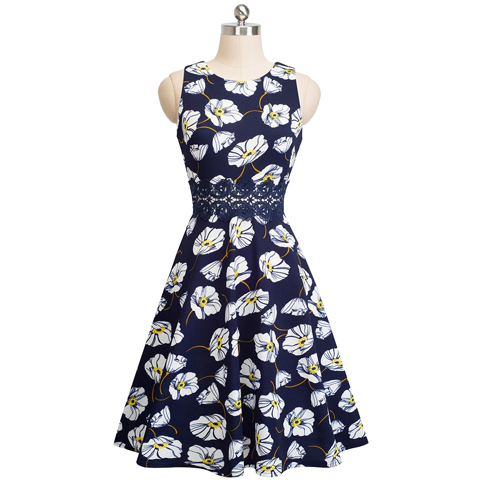 Nice-forever Vintage Elegant Embroidery Floral Lace Patchwork vestidos A-Line Pinup Business Women Party Flare Swing Dress A079 74 Nice-forever Vintage Elegant Embroidery Floral Lace Patchwork vestidos A-Line Pinup Business Women Party Flare Swing Dress A079 74