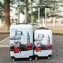 Vintage Style 20″ 24″ Inches Hard Shell Travel Luggage Suitcase Special Printing ABS+PC Cabin Case Mixed Color