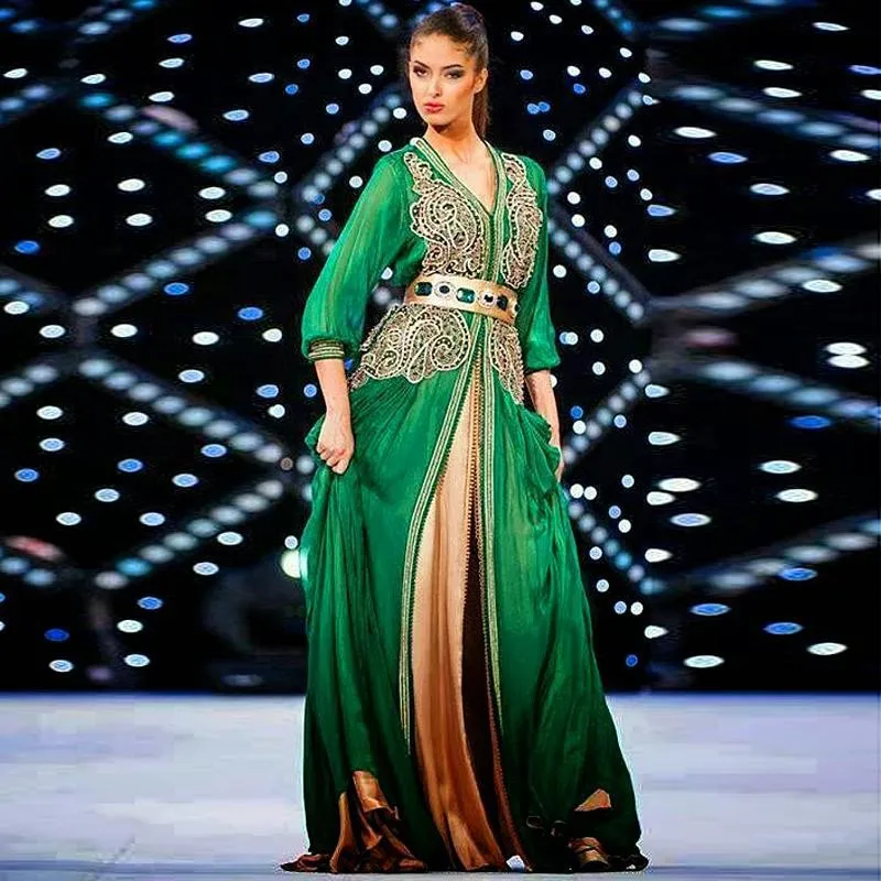 A Line Muslim Kaftan Dubai Long Sleeve Ruffle font b Dress b font Abaya font b