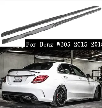 

Carbon Fiber Car Side Skirts Bodykit Bumper Side Skirt Cover For Mercedes-Benz C-Class W205 C180 C200 C63 2015 2016 2017 2018