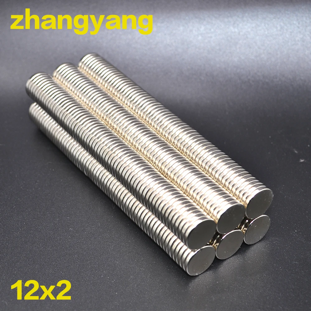 

200pcs 12mm x 2mm 12X2 Super Strong Round Disc Rare Earth Neodymium magnet 12*2 NEW Art Craft Connection free shipping