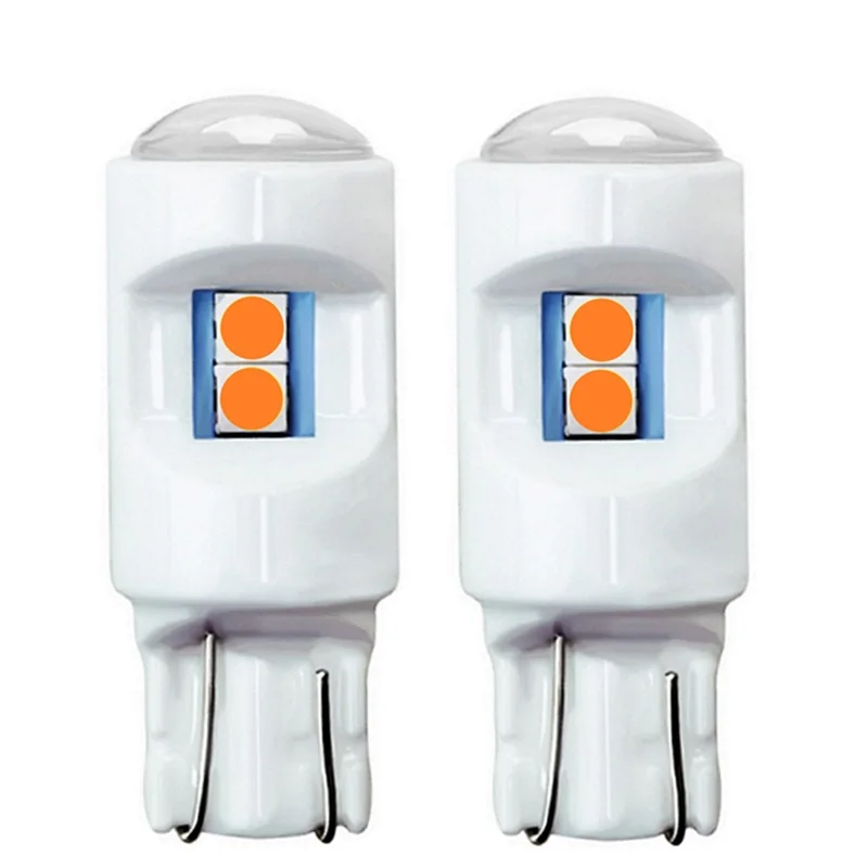

2PCS 2019 NEW T10 W5W Ceramic Super Bright 3030 LED Bulbs Car Interior Reading Dome Lamps 501 WY5W LED Auto Wedge Parking Lights
