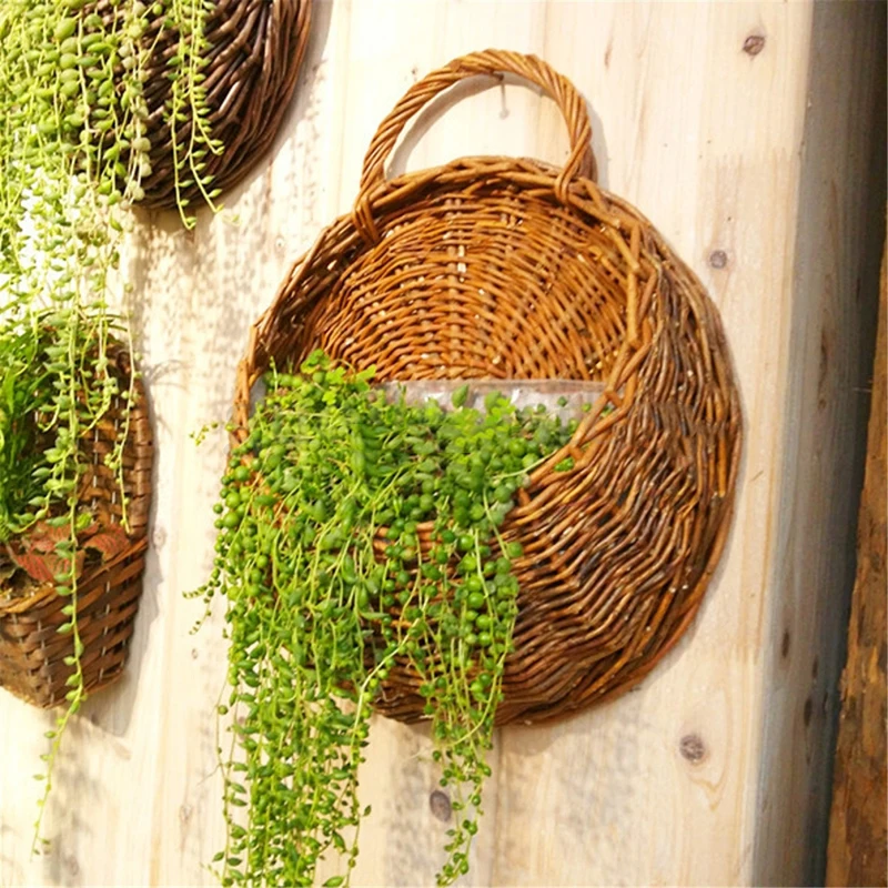 JX-LCLYL Wall Hanging Flower Plant Basket For Garden Outdoor Indoor Holder Home Decor