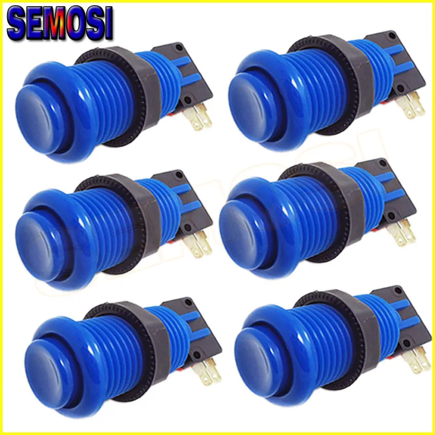 

6PCS HAPP Style Arcade Push Button Long Durable American Start Button with Micro Switch MAME Jamma Game Switch