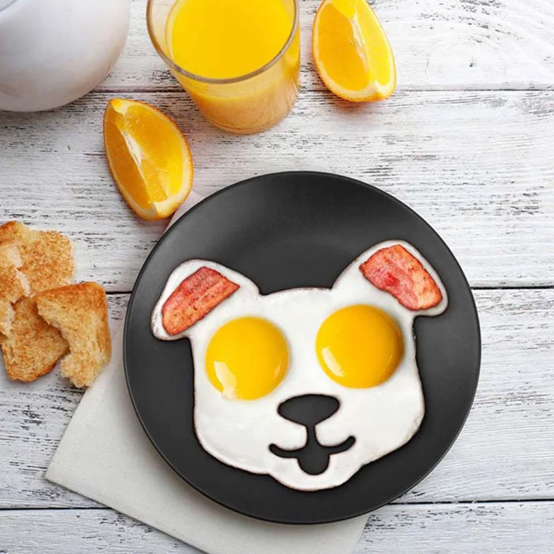 

Creative Breakfast Mould Silicone Cartoon Dog Shape Silicone Mold Non-stick Frying Pancake Breakfast Egg Tools Kitchen Cooking