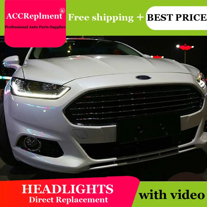 

Auto Lighting Style LED Head Lamp for Ford Mondeo led headlights 2012-2015 signal led drl H7 hid Bi-Xenon Lens low beam