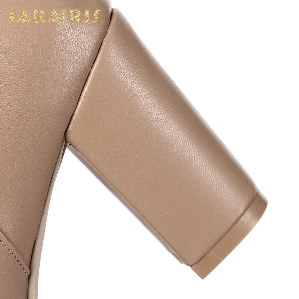 SARAIRIS/ г. Большие размеры 32-45, модная Высококачественная женская обувь на высоком каблуке женские ботинки для верховой езды женская обувь женские ботинки