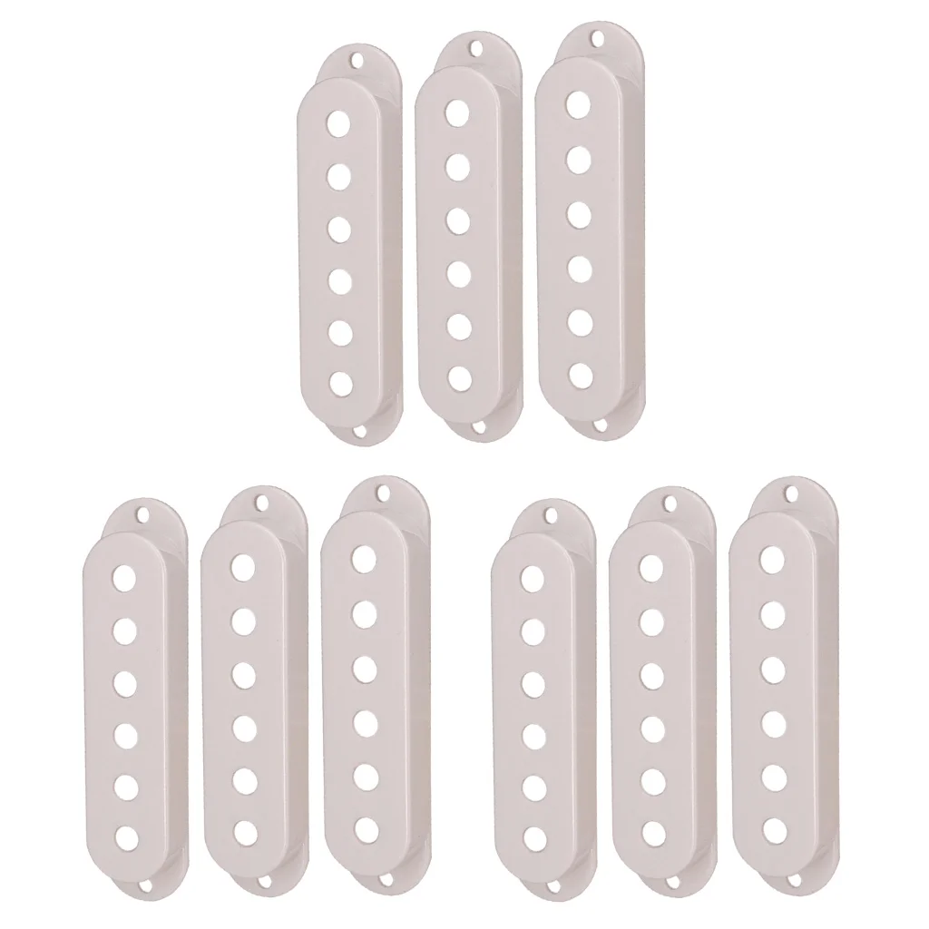 Tooyful 3 Pieces Plastic Single Coil Pickup Covers Protector White for ST SQ Electric Guitar Replacement Parts