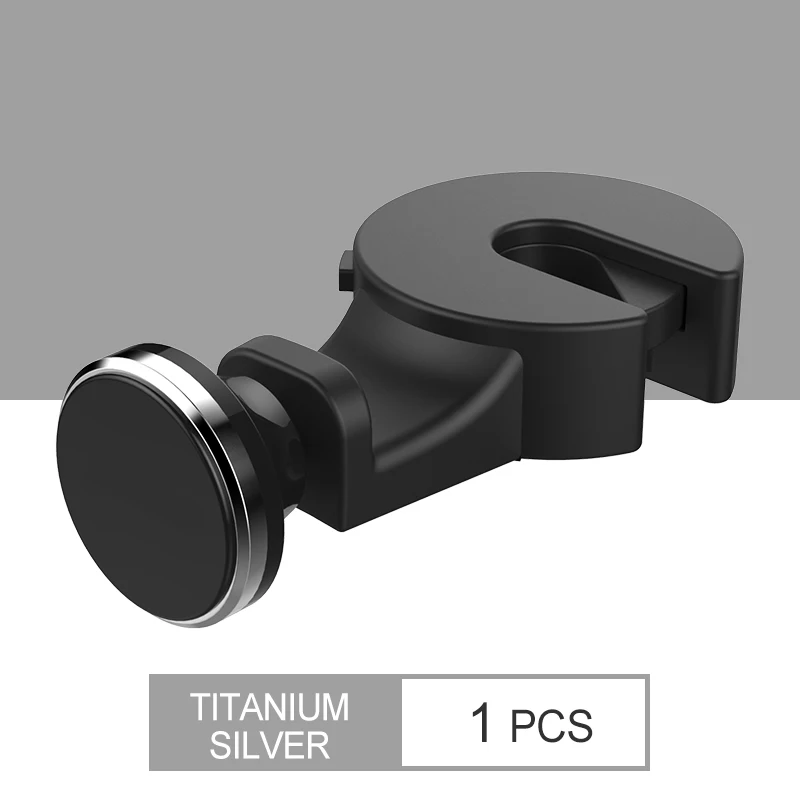 Подставка для мобильного телефона, планшета, автомобильный держатель на заднее сиденье для мини Ipad, кронштейн для телефона, многофункциональный автомобильный крючок, вращающееся магнитное крепление - Цвет: Silver Left