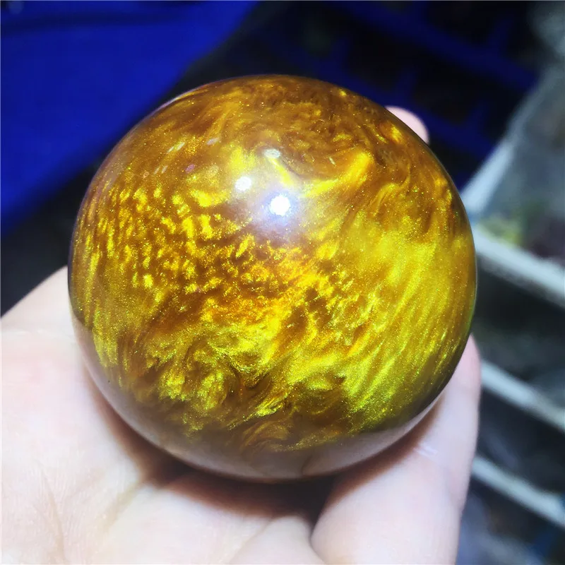 Новинка 50 мм красивая золотая морская ива Коралловая насадка шар orb с лечебным