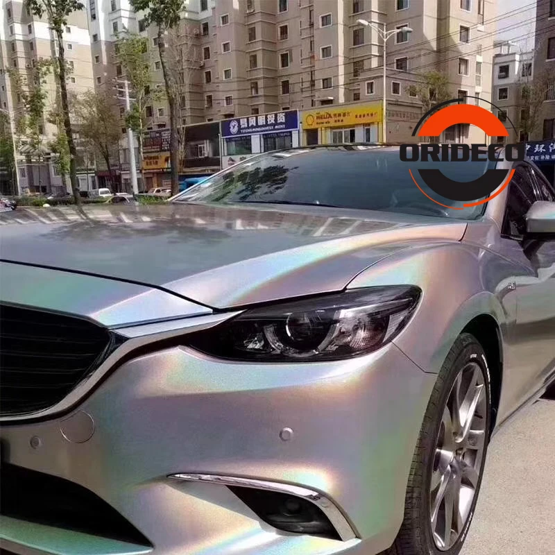 Laser silver vinyl wraps 2