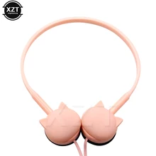 3,5 мм милые цветные музыкальные стерео розовые проводные наушники с котом, наушники для samsung, Xiaomi, mp3, детей, студентов, подарки на день рождения