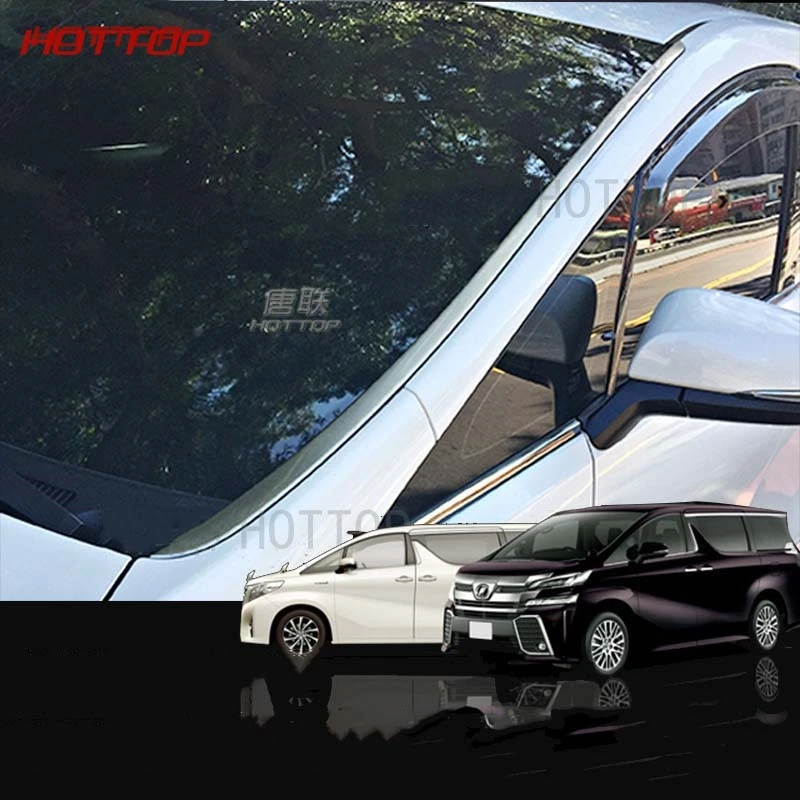 

Front Windshield Decoration Trim For Toyota Alphard Vellfire 2016 2017 2018 Exterior Frame Cover Stick