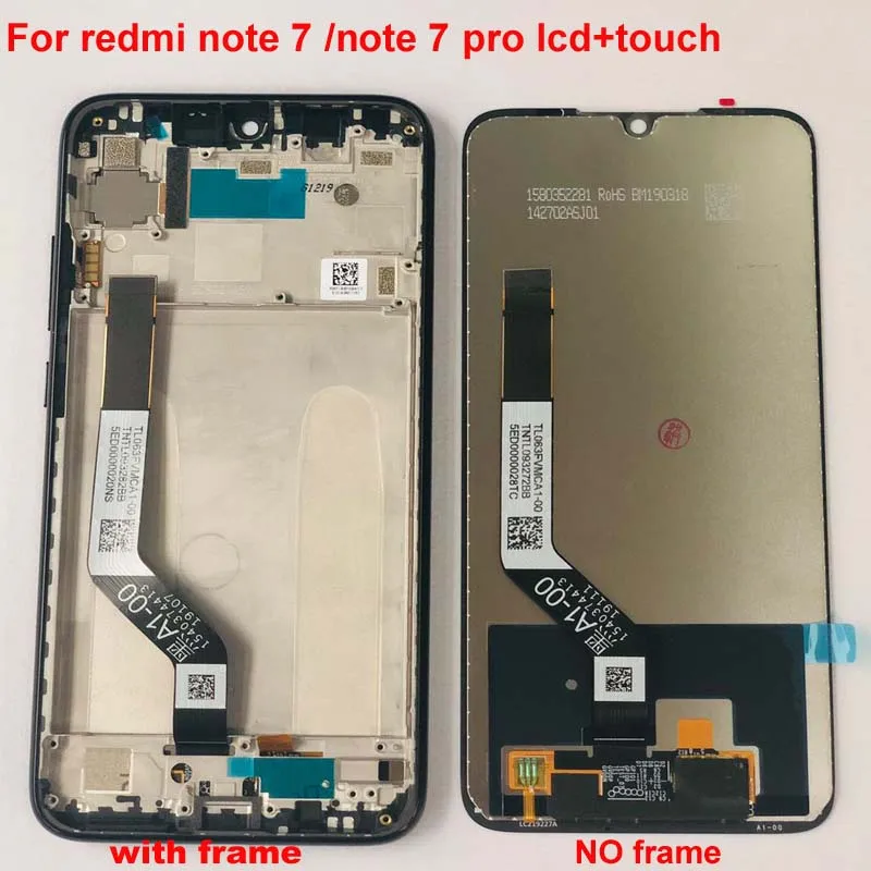 

100% Original for Xiaomi Redmi Note 7 LCD Display Screen Touch Digitizer Assembly Redmi Note7 LCD Display 10 Point Touch+frame