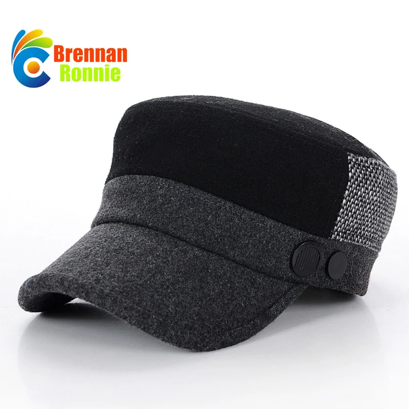 Flat Top Hairy Men's Visors Cap Dad Hats For Men Protect the Ears