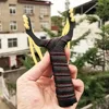 Outdoor Powerful High Quality Steel Slingshot With rubber bands Catapult Outdoor Hunting Slingshot Accessories 1