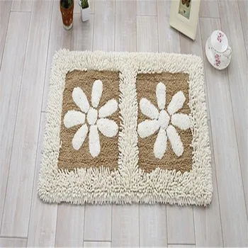 

Free Shipping lovely soft chenille Carpet Rugs Bathmat Bathroom toilette anti slip