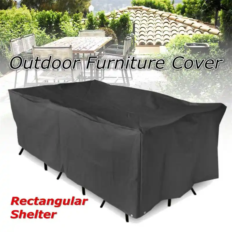 Outdoor Waterproof Furniture Cover Table Cloth Canopy Garden Patio Table Chair Rectangular Shelter Protective Dust Cover All Purpose Covers Aliexpress