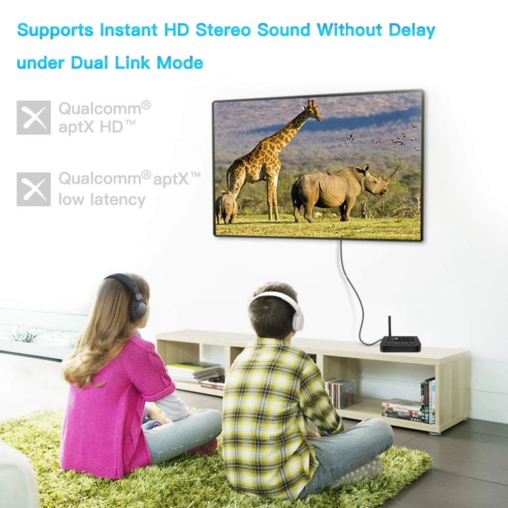 Receptor sem Fio 5.0 de Longa Bluetooth Distância Aptx Baixa Latência Spdif Óptico Toslink Rca Aux 3.5mm tv Transmissor A2dp Adaptador hd - Image 5