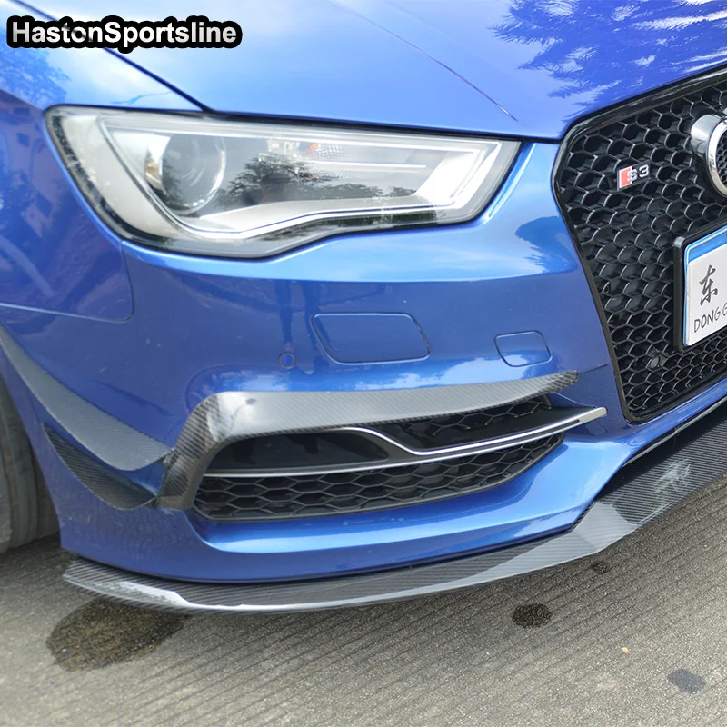 Для Audi S3 S Line 4 шт./компл. углерода Волокно автомобиля спереди Air Vent украшения боковой молдинг отделка- только S3 Sline седан