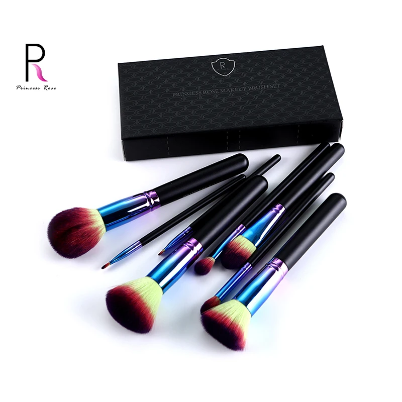 

8PCS Pro Makeup Brushes Multicolor Foundation Eyebrow Eyeliner Blush Powder Cosmetic Concealer Professional Makeup Brushes Set